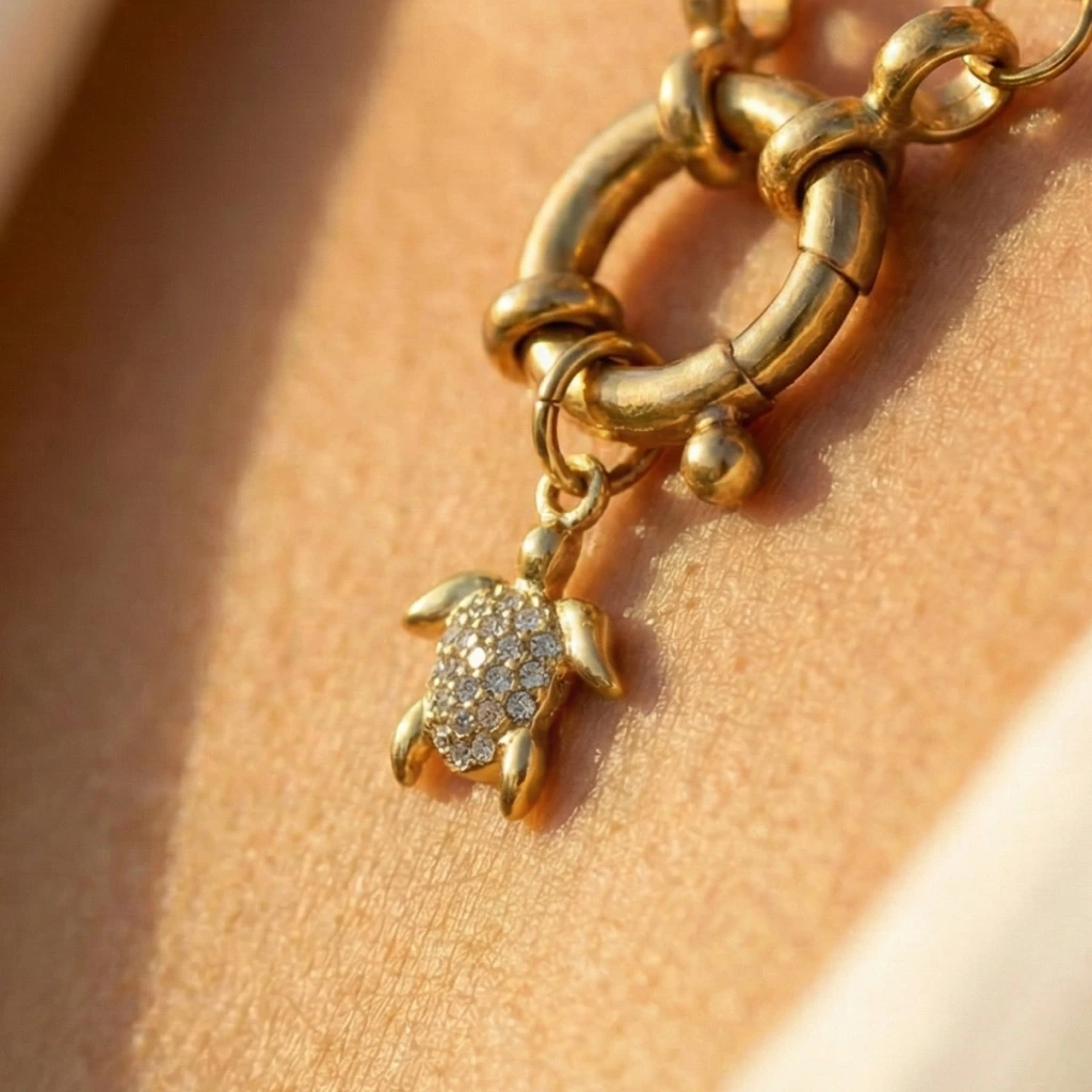 Schildkröten-Charm Detail